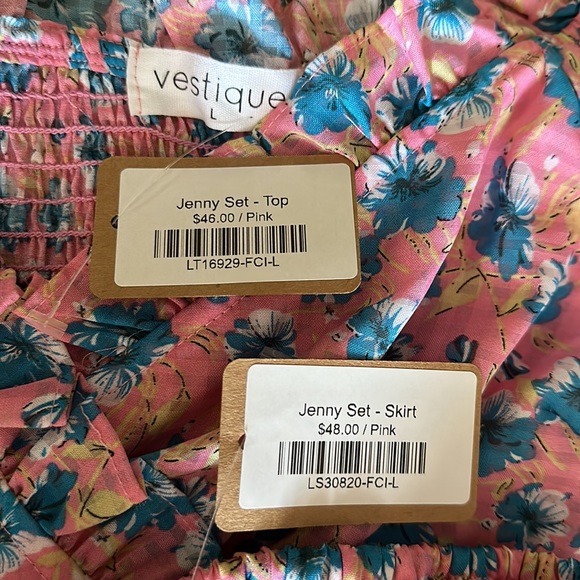 A6 - 314 Vestique two piece pink cinched set size large - Picture 11 of 13